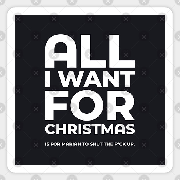 All I Want For Christmas Light Funny Festive Magnet by Butter Creative